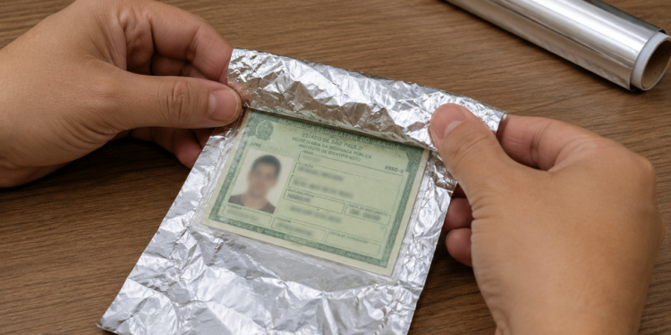 Embrulhar RG em papel alumínio realmente protege seus dados