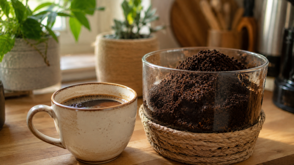 Borra de café é uma solução sustentável com muitas utilidades.