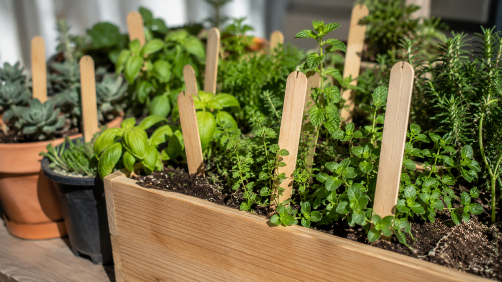 O melhor jeito de reutilizar palitos de picolé nas plantas