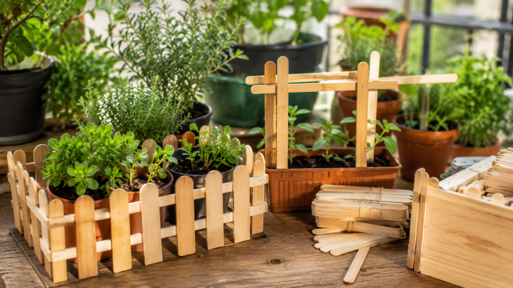 O melhor jeito de reutilizar palitos de picolé nas plantas