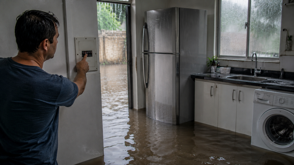 Ligar esse aparelho molhado pode causar curto e incêndio