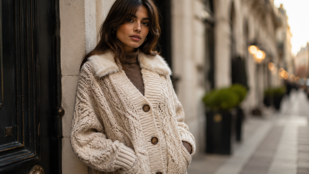O cardigan vintage mais elegante do inverno já aparece nos street styles