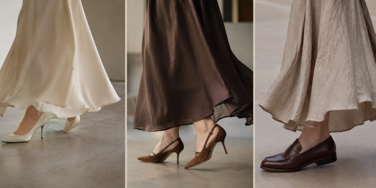 Os sapatos mais elegantes para combinar com saia longa neste inverno