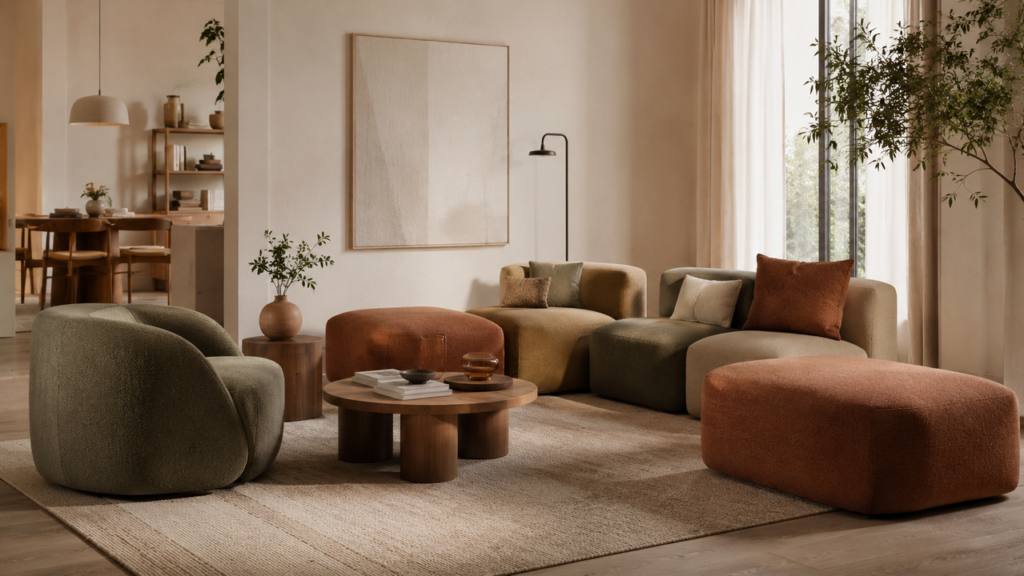 A nova tendência de sofás deixa a sala mais leve, elegante e funcional