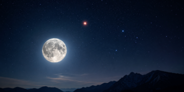 Lua Azul rara ilumina o céu com microlua e encontro com Antares