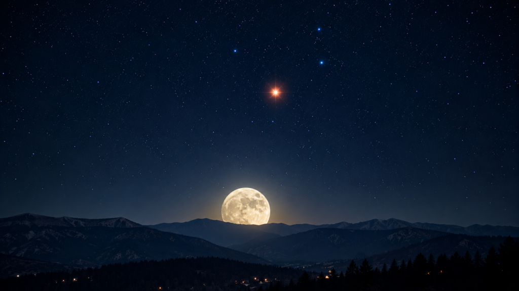 Lua Azul rara ilumina o céu com microlua e encontro com Antares
