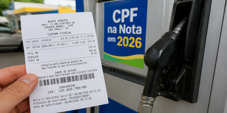 Comunicado para quem informa o CPF na nota em postos de gasolina agora em 2026