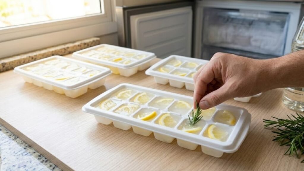 Cubos de vinagre congelados 