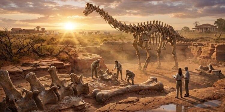 Essa cidade do interior mineiro tem o maior dinossauro do Brasil