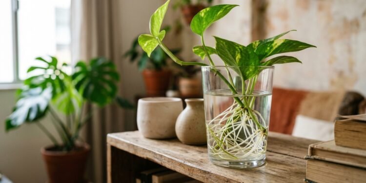 Um copo com água pode virar o cantinho verde mais bonito da sua casa