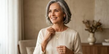 Joias para mulheres 50+ deixam o decote mais elegante quando há equilíbrio