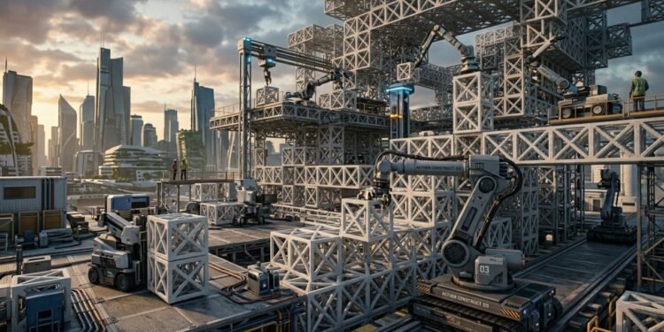 Cientistas do MIT desenvolvem sistema de construção usando robôs e blocos semelhantes a LEGO que reduz as emissões em até 82% e acelera a construção
