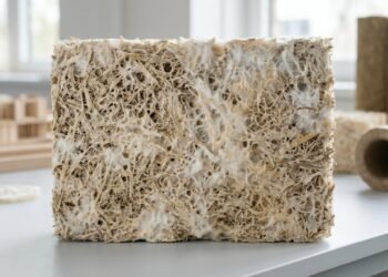 Cientistas alemães desenvolvem isolante térmico à base de cogumelos que armazena CO2 e é compostável após o uso
