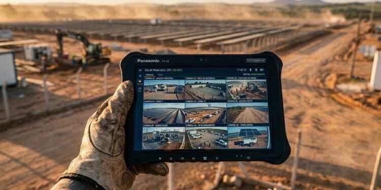 Sistemas modernos de videovigilância em canteiros de obras