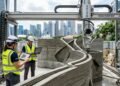 Pesquisadores de Singapura demonstram que a impressão 3D de concreto pode fabricar componentes estruturais com até 30% menos material e mão de obra