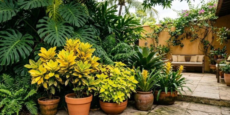 Plantas de folhas amarelas que não estão doentes e deixam o jardim mais iluminado
