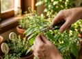 Se o manjericão começar a florescer, é importante remover os botões para estimular novas folhas