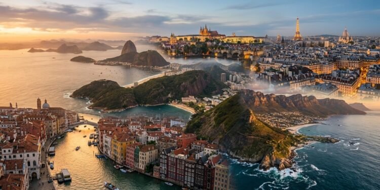 As cidades mais belas do mundo parecem obras-primas vivas entre natureza, história e arquitetura