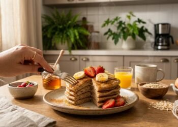 O lanche rápido que une sabor e saúde está nessa panqueca de aveia fácil de fazer