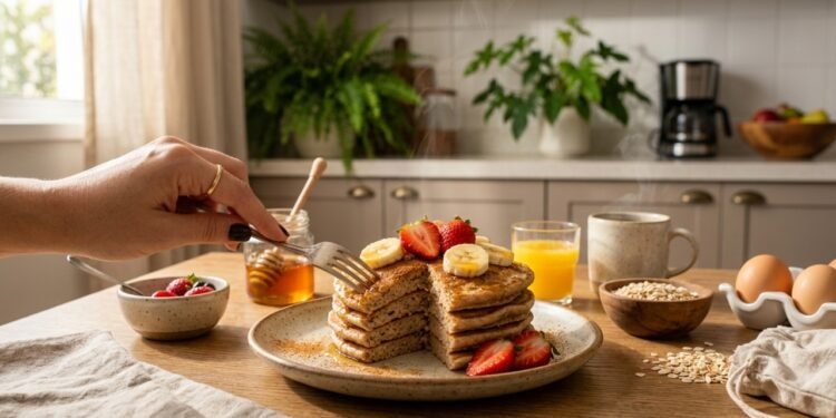 O lanche rápido que une sabor e saúde está nessa panqueca de aveia fácil de fazer