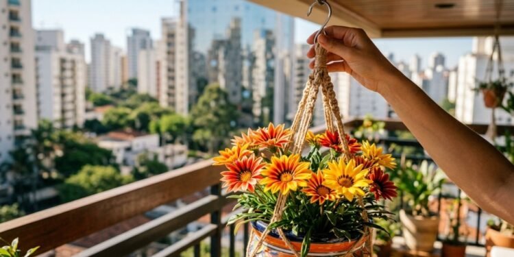 A flor perfeita para ambientes urbanos que suporta vento, sol forte e ainda produz flores vibrantes em vasos suspensos