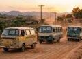 Esses veículos antigos enfrentavam barro, poeira e longas viagens pelo interior do Brasil