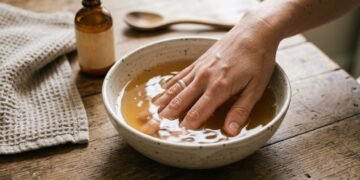 Coloque as mãos no vinagre de maçã por alguns minutos e veja os benefícios