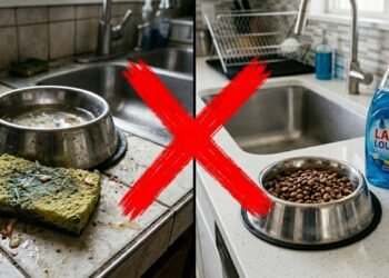Nem esponja nem detergente: o jeito certo de limpar o pote de água do seu cachorro
