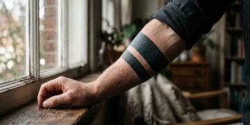 Muitos não sabem o que significa a tatuagem de faixa dupla preta no braço