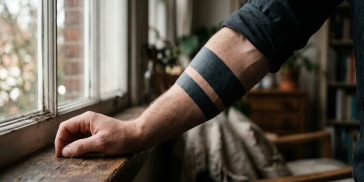 Muitos não sabem o que significa a tatuagem de faixa dupla preta no braço