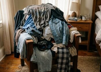 Psicólogos sugerem que empilhar roupas na cadeira pode indicar necessidade de transição após o trabalho
