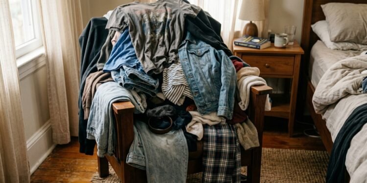 Psicólogos sugerem que empilhar roupas na cadeira pode indicar necessidade de transição após o trabalho