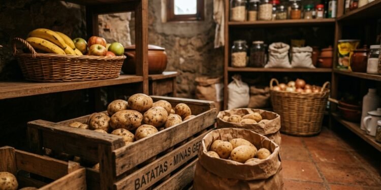 Batatas podem durar até 6 meses sem brotar quando armazenadas nesse lugar incomum dentro de casa