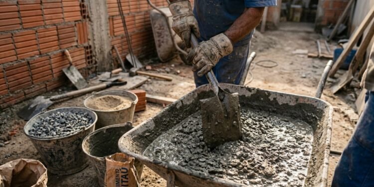 A fórmula 4-2-1 do concreto pode fazer diferença em obras e reparos caseiros