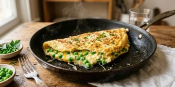 Eu testei esta omelete de ervilha sem expectativas e agora preparo toda semana no jantar