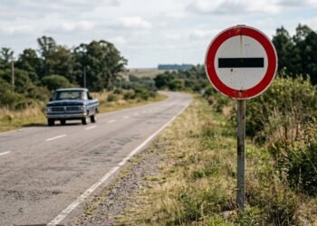 Placa de círculo vermelho com faixa preta gera multas de até R$ 8 mil na Argentina e confunde motoristas brasileiros