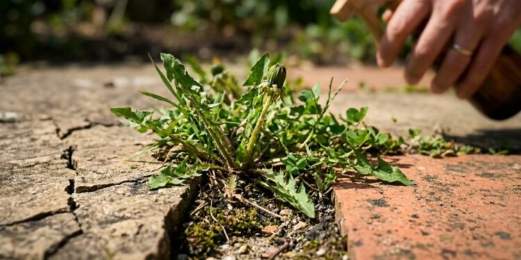 O truque fácil para eliminar ervas daninhas sem precisar arrancar uma por uma