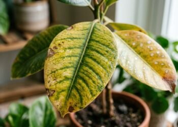 Se as folhas da sua planta estão assim, este truque com vinagre branco pode ajudar rapidamente