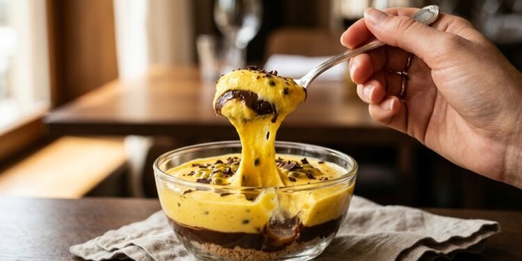 A sobremesa com chocolate que fica pronto rápido e impressiona pelo sabor