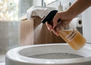 Borrifar vinagre ao redor do vaso sanitário: por que é recomendado e para que serve