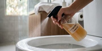Borrifar vinagre ao redor do vaso sanitário: por que é recomendado e para que serve
