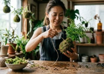 A técnica milenar japonesa que transforma plantas comuns em esculturas flutuantes