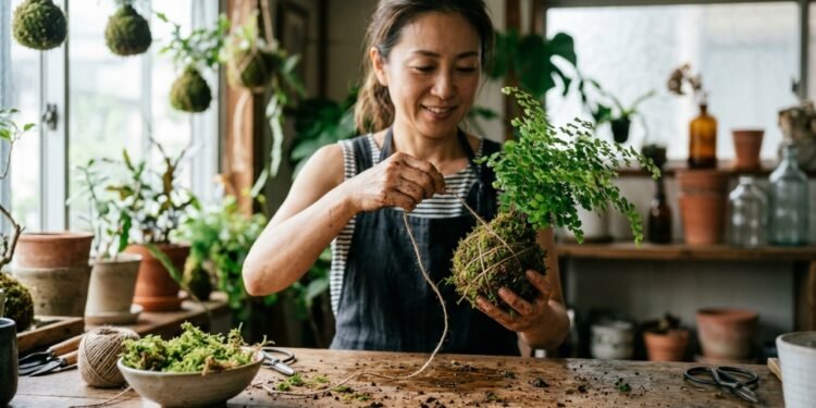 A técnica milenar japonesa que transforma plantas comuns em esculturas flutuantes