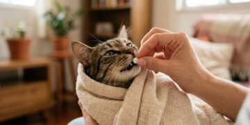 O truque prático para dar remédio a gato sem sair machucado