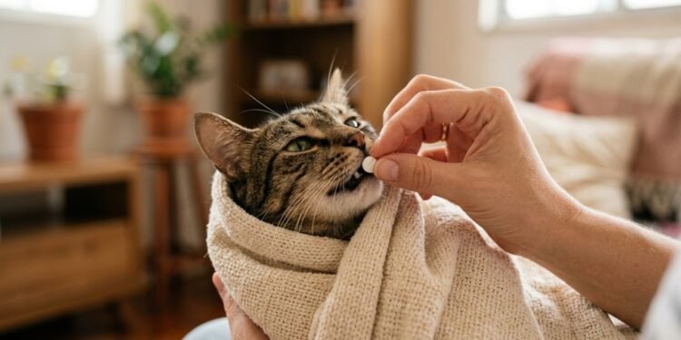 O truque prático para dar remédio a gato sem sair machucado