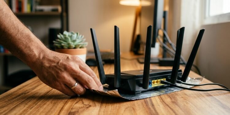 Colocar papel alumínio embaixo do roteador Wi-Fi: o que isso faz e quando é uma boa ideia