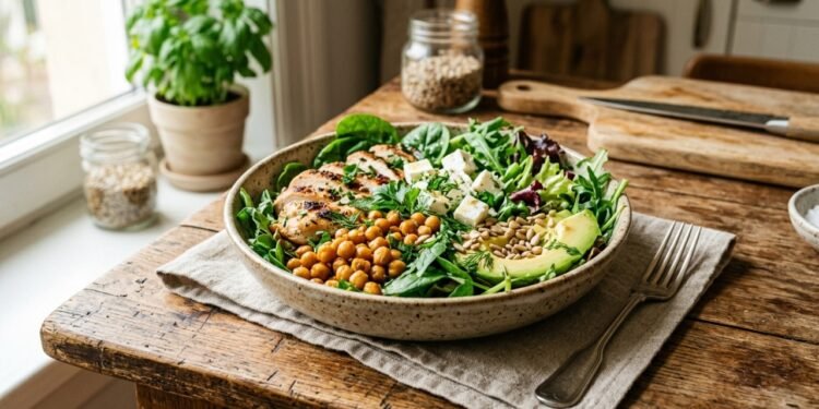 A salada rica em proteínas recomendada por nutricionistas que mantém a saciedade