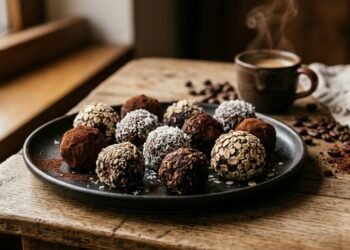 A receita fácil de trufas sem forno que mistura café, cacau e aveia está fazendo sucesso