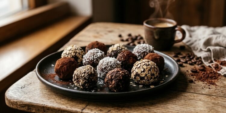 A receita fácil de trufas sem forno que mistura café, cacau e aveia está fazendo sucesso