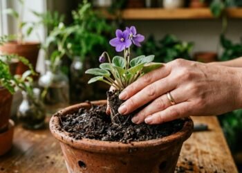 Qual o tamanho e tipo ideal de vaso para plantar a violeta
